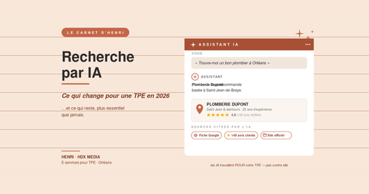 Recherche par IA : ce qui change (et ce qui ne change pas) pour une TPE en 2026
